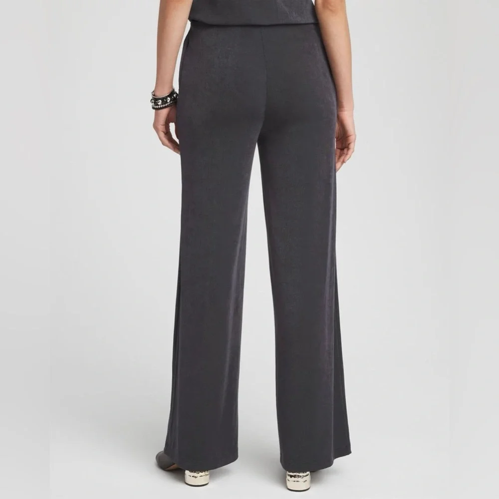 NWT Chico’s Travelers Wide Leg Pocket Pants in Lavastone Size 3R XL Regular - Picture 3 of 13